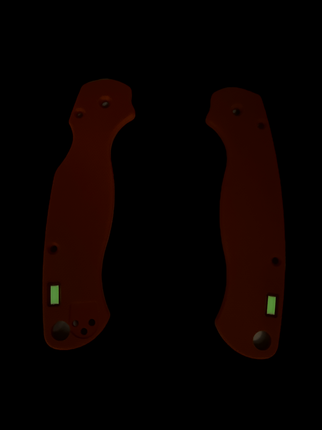 Blaze Orange G10 Tritium Scales for the Spyderco PM2