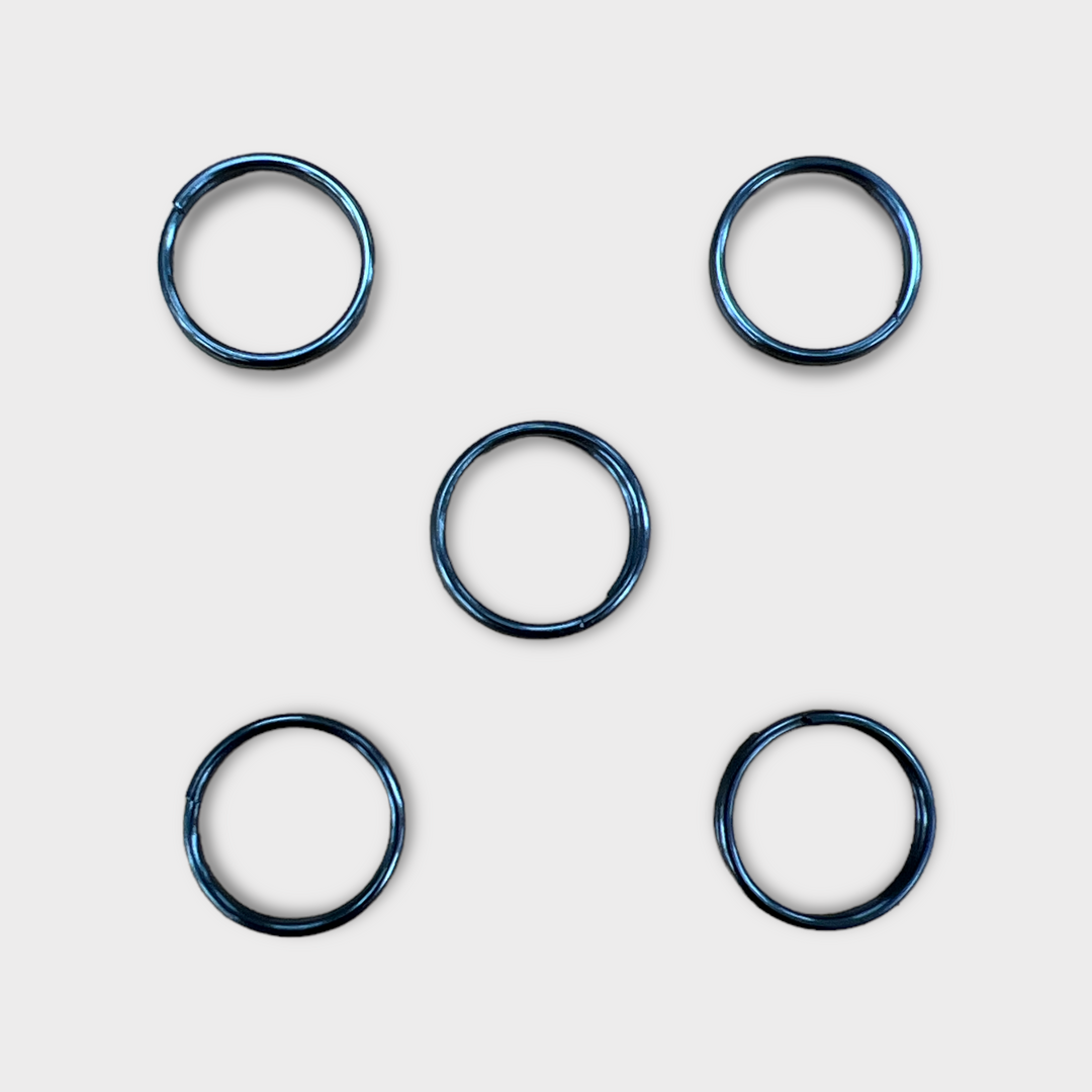 5-pack Titanium key rings